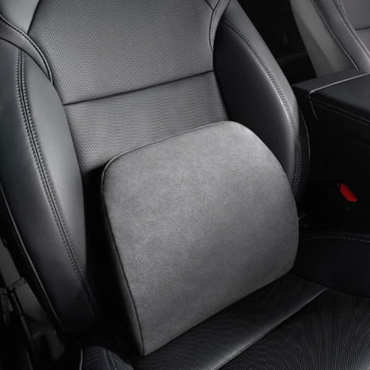 TOPABYTE Lumbar Support Pillow Ergonomic Memory Foam Lumbar Pillow for Lower Back Pain Relief - Back Cushion for Driving, Chair Support for Car, Office & Gaming Chairs (Black, 1PC)