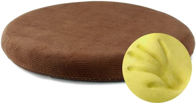 Sigmat Memory Foam Seat Cushion Anti-Slip Soft Round Stool Cushion Chair Pad 15 Inch Coffee