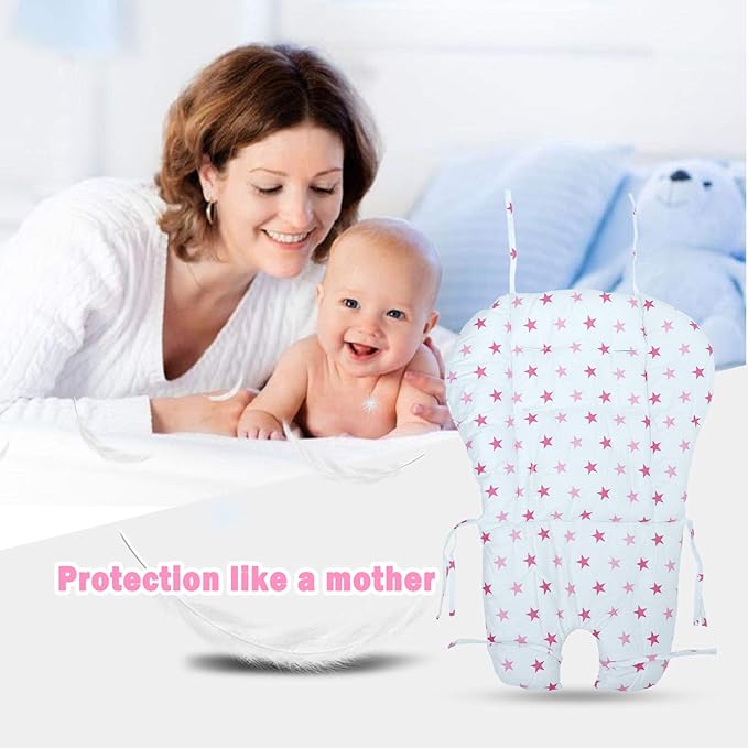 Kocpudu High Chair Pad,high Chair Cushion/seat Cushion/high Chair Cushion Cover,Soft and Comfortable,Light and Breathable, Cute Patterns,Suitable for Most High Chairs,Baby Dining Chairs (Pink)