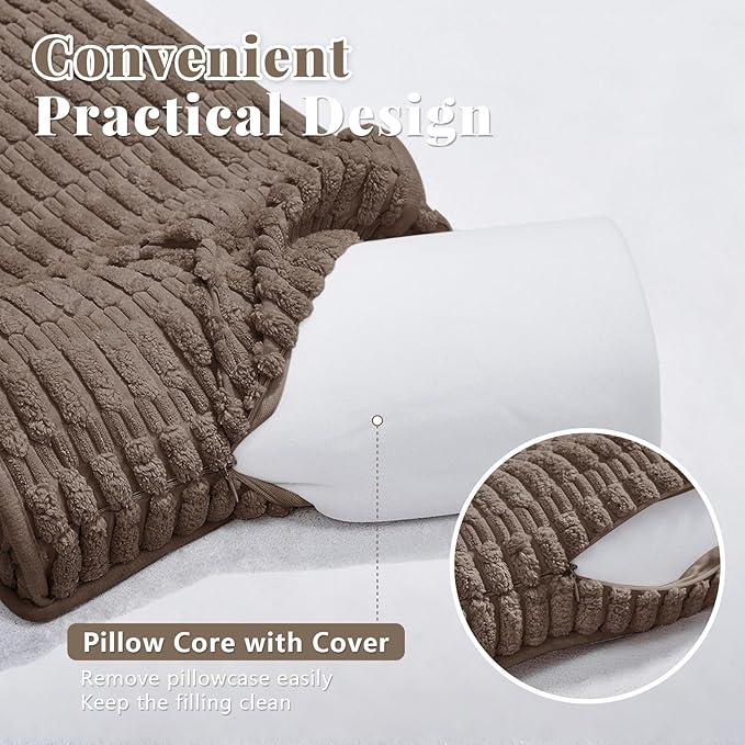 Headrest and Support Pillow,Recliner Pillow for Neck, Head, or Foot for Office or Massage Chairs, Neck Pain Relief and Cervical Support. Nonslip, Zipped Cover. (Brown, 5.5" Wx13 Lx3 H)