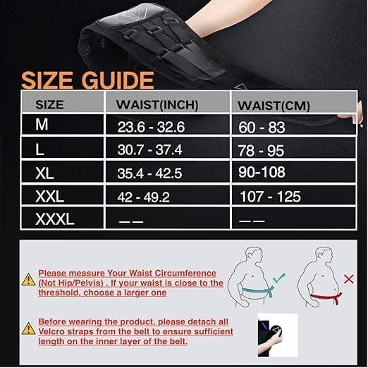 Back Brace for Lower Back Pain Women Men - 10x Maximum Compression and Adjustable - Lumbar Support Belt with 3D Pad - Ergonomic and Breathable 3D Material - for Herniated Disc,Sciatica (L)