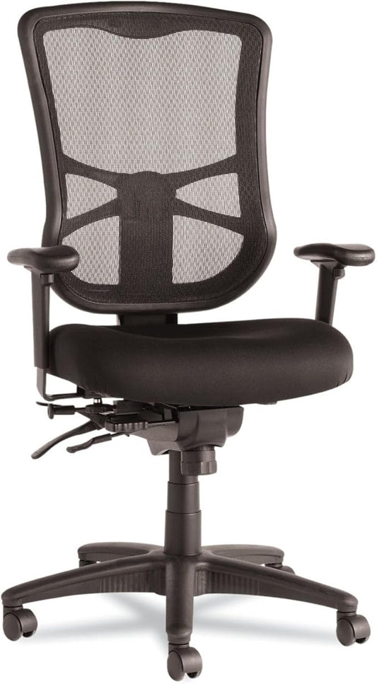 Alera Elusion Series Mesh High-Back Multifunction Chair, Black