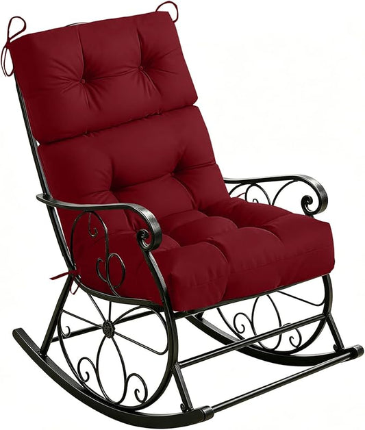 Waterproof Patio Furniture Cushion, High Back Patio Chair Cushions for Adirondack Wicker Chair 45x21 Inch Burgundy