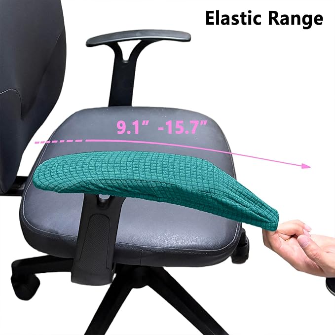 Melaluxe Stretch Office Chair Armrest Covers, Arm Rest Slipcovers (TealBlue)