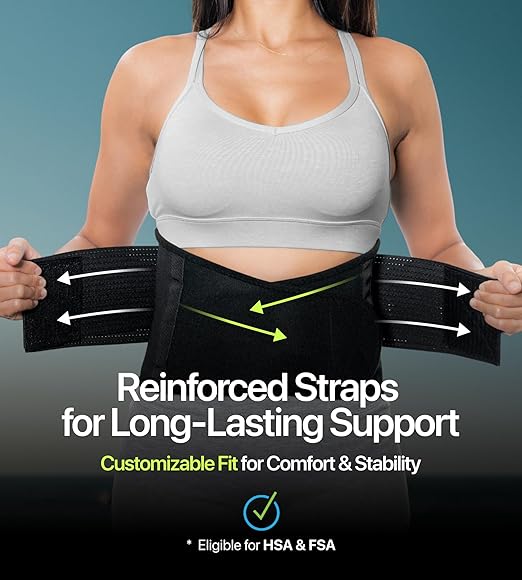 Plus Size Back Brace for Lower Back Pain Relief 4XL, Unisex Lumbar Support Belt with Lumbar Pad, Ergonomic Design and Soft Breathable Material, Adaptive Fit for Herniated Disc, Sciatica, Scoliosis