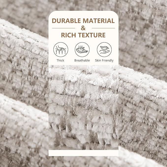 D-Shaped Chair Cushions for Dining Chairs, 2.5” Thick Chair Pads with Washable Comfortable Textured Cover, Non Slip Kitchen Chair Cushions with Ties, 16.5" x 16.5", 6 Pack, Creamy White