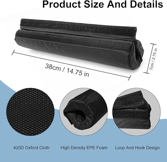 Zero Gravity Chair Foot Rest, Footrest Cushion for Anti Gravity Folding Recliner, Footrest Padding for Patio Lawn Outdoor Chair, Comfortable Foot Mat Accessories for Tall User (Black-2pcs)