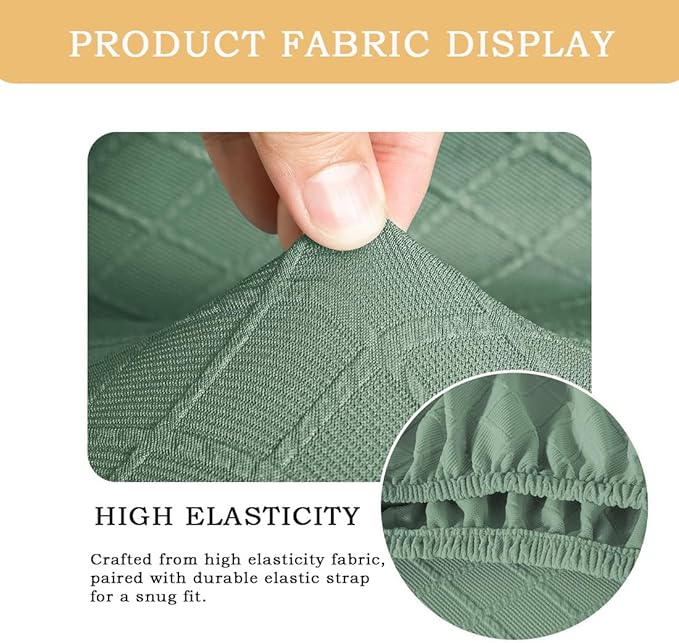 Ergonomic Office Chair Covers Set with Headrest Cover Stretch Desk Computer Chair and Headrest Slipcovers Washable Protector Slipcovers for Swivel Computer Chair 4 Pieces Army Green