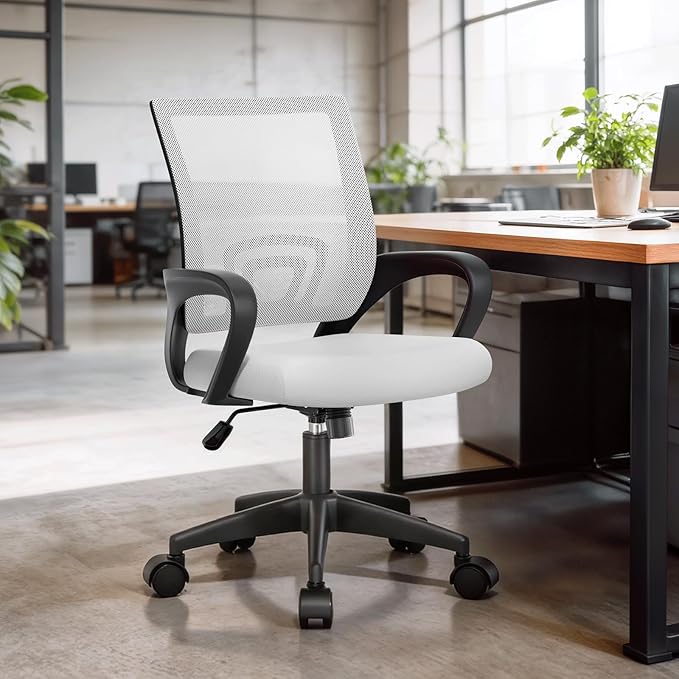 Athena Collection Office Chair - 330Lbs, 2 Packs Breathable Mesh Desk Chair Thickness Cushion with Lumbar Support & Armrest, Rolling Swivel Adjustable Tilt Lock for Home Office/Gaming, Bedroom Study