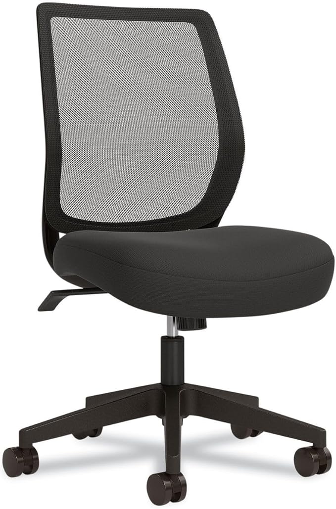 Alera Wessex Ergonomic Mesh Back Office Task Chair, Swivel Computer Desk Chair, Adjustable Seat Height, Supports Up to 275 lbs, Black