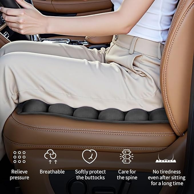 Sondor Travel Cushion, Comfortable 3D Inflatable Seat Cushion for Hemorrhoid and Tailbone Pain Relief, Optimal Support for Long Sitting in Car, Air Travel, Office Chairs Etc (30-Point Cushion)
