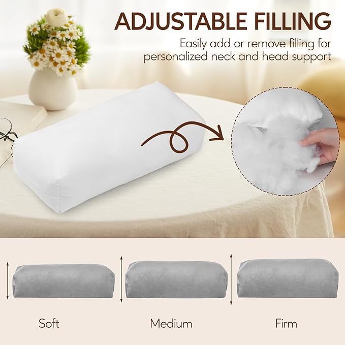Neck Pillow for Recliner Chair, 14" Adjustable Recliner Pillow for Headrest, Soft Velvet Weighted Back Non-Slip Head Pillow for Recliner, Couch, Chair, Sofa
