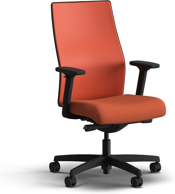 HON Ignition 2.0 Mid Back Task Chair, Spectrum Mesh, Advanced Synchro-Tilt Control, Office Chair with Lumbar Support, Height and Width Adjustable Arms, Black Frame, Salamander