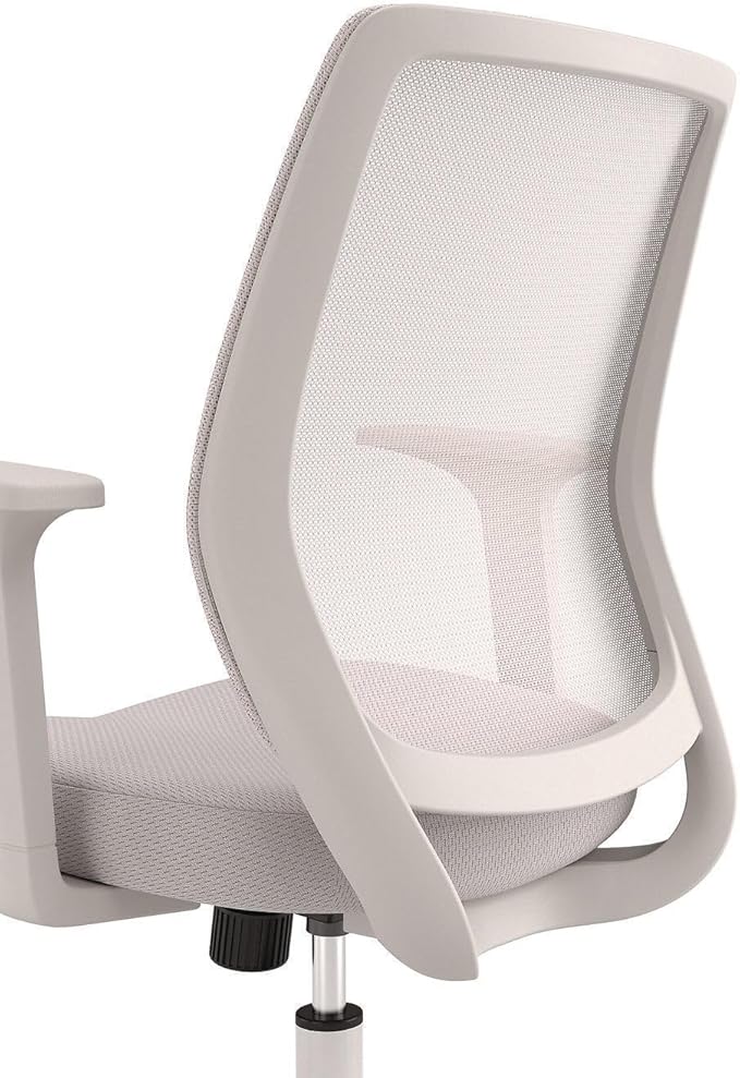 Alera Wessex Ergonomic Mesh Back Office Task Chair, Swivel Computer Desk Chair, Adjustable Seat Height, Supports Up to 275 lbs, White