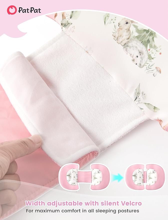 PATPAT Pregnancy Pillow for Sleeping, Maternity Pillow with Removable Cooling Cover, Support for Back, Belly and Hips, Portable Travel Wedge Pillow for Pregnant Women with Adjustable Small Pillow