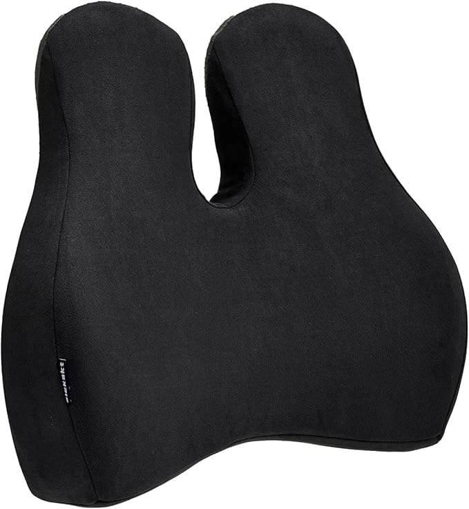 Lumbar Support Pillow for Office Chair - Memory Foam Back Cushion for Chair, Car, Couch - Lumbar Pillow Promotes Better Posture, Back Pain Relief with Adjustable Strap & Non-Slip