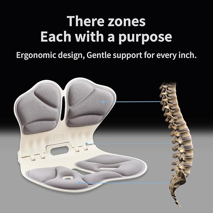 Lumbar Ergonomic Support for Office Chair Back Lumbar Support Ergonomic Back Support Pad Suitable for Office Chairs