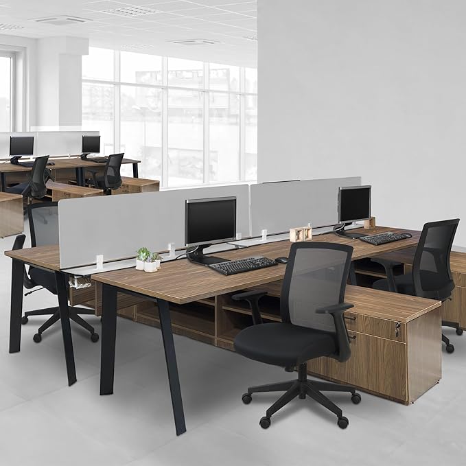 Romig Squire Ergonomic Mesh Office Chair with Adjustable Lumbar Support, Breathable Mesh Back, Flip-Up Arms, Rolling Base, Commercial-Grade Task Seating for Offices Home Workspaces and Conference