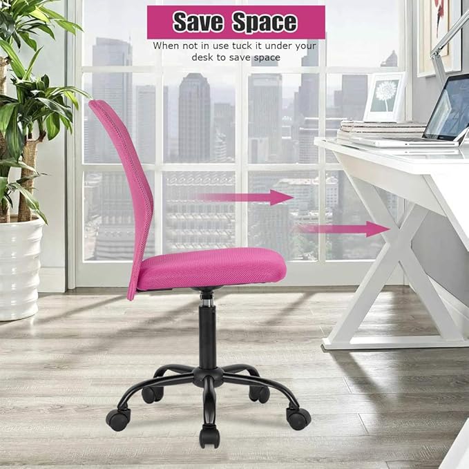 Home Office Desk Chair Ergonomic Mesh Computer Gaming Chair with Back Support Modern Executive Mid Back Rolling Swivel Chair for Men&Women