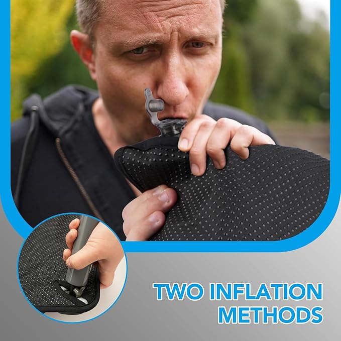 Inflatable Seat Cushion 56 Air Bubble Cell Advanced Pressure Relief for Office Chair, Car, Wheelchair, Long Sitting & Travel – Tailbone, Hemorrhoid & Sciatica Pain Relief Pillow