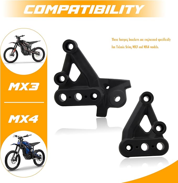 Dirt Bike Foot Rest Bracket Adjustable Foot Pegs Compatible With Talaria Sting MX3 MX4 Electric Vehicle E-Bike