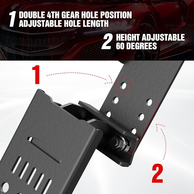 Dead Pedal Left Side Driver Side Adjustable Foot Rest Kick Panel Compatible with 2018 2019 2020 2021 2022 2023 2024 2025 2026 Jeep Wrangler JL JLU & Gladiator JT (NOT Fits 4XE Model) Black