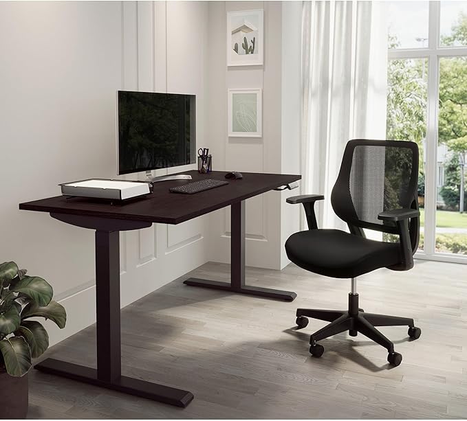 Realspace® Sensi Mesh/Fabric Low-Back Task Office Chair, Black, BIFMA Compliant