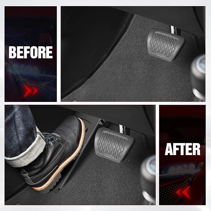 Dead Pedal Left Side Driver Side Adjustable Foot Rest Kick Panel Compatible with 2018 2019 2020 2021 2022 2023 2024 2025 2026 Jeep Wrangler JL JLU & Gladiator JT (NOT Fits 4XE Model) Black
