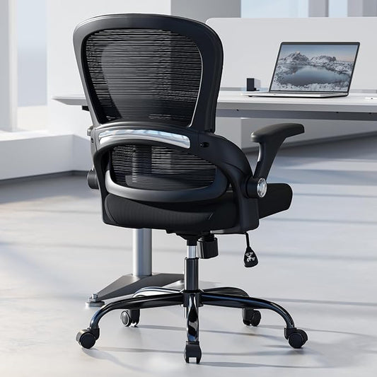 TRALT Office Chair - Ergonomic Office Chair with Back Support, Home Office Desk Chairs, 330lbs Wide Seat Big and Tall Office Chairs, Comfy Desk Chair for Work, Study, Office, Gaming (Black)