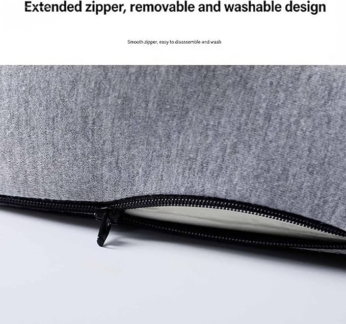 Orthopedic Cushion for Office Chair and Car, Memory Foam Seat Cushion with Lumbar Support Pillow, Instant Relieve Pressure on Back, Hips, Tailbone, Improves Sitting Posture (1, Light Gray)