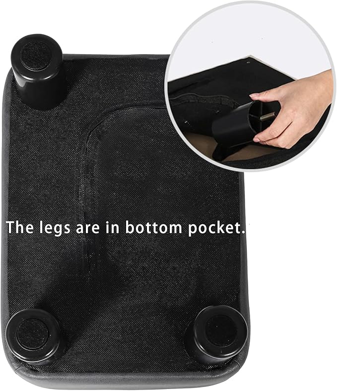 Joveco Small Footstool Ottoman Fabric Footrest Modern Rectangular Foot Stools for Living Room Bedroom (Dark Gray)