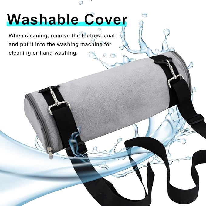 Car Seat Footrest for Children, Strap-On Car Seat Leg Support Pad, Footrest for Children Ideal for Long Road Trips, Car Seat Footrest for Children—(Gray)