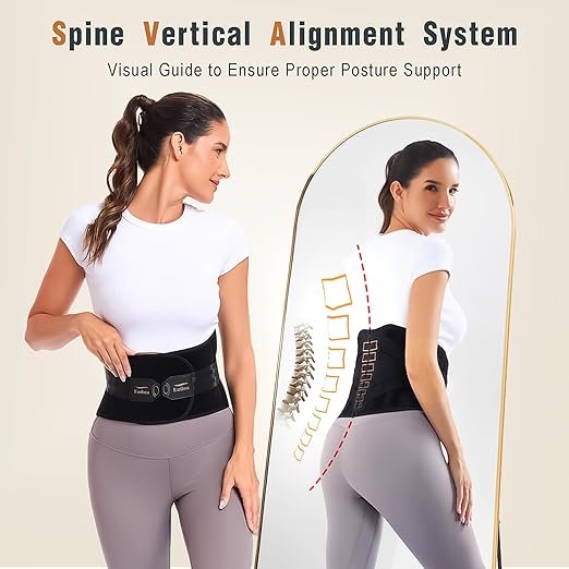 Copper Back Brace - Relief from Lower Back Pain, Unique SVA System for Proper Posture, Enhanced Ergonomic Pad with 10X Compression Support, Breathable and Comfortable Fit for Men and Women