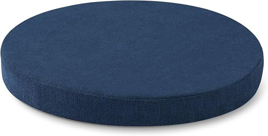 Tromlycs Round Chair Seat Cushion Pad 16 inch for Circle Bistro Chairs Non Slip Foam Cushion Navy Blue