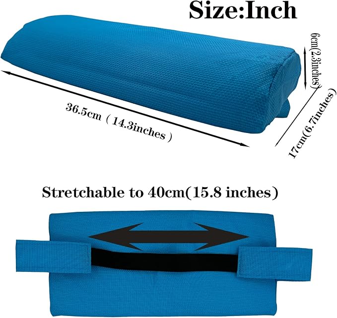 Zero Gravity Chair Set of 2 Replacement Pillow Headrest with Elastic Band, Universal Soft Removable Padded Cushion Head Pillow for Zero Gravity Lounge Chair, Folding Patio Lawn Recliner Chair