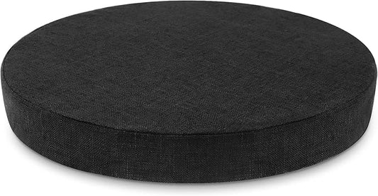 Tromlycs Round Chair Seat Cushion Pad 16 inch for Circle Stool Chairs Non Slip Decorative Foam Cushion Pillow, 1 Piece, 16 x 16 inches, Black