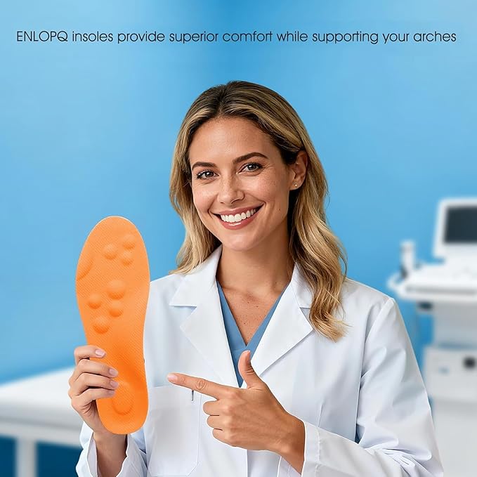 4D Cloud-Like Comfort Soles for Women - Soft Memory Foam Cushioning Insoles - Trim to Fit Steppers Insoles with Arch Support for Foot Pain Relief and Fatigue Reduction(US W 6.5-9)