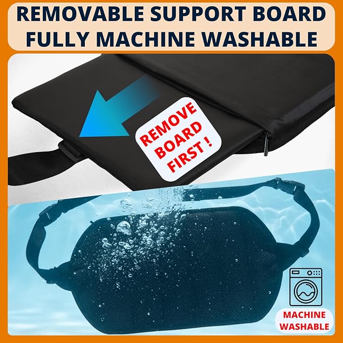 Premium Wheelchair Footrest Hammock, Anti-Slip Foot Sling for Wheelchair Foot Rest Replacement, Adjustable Leg Rest for Rollator w/Rigid Base, Leg Hammock for Walker, Wheelchair Accessories