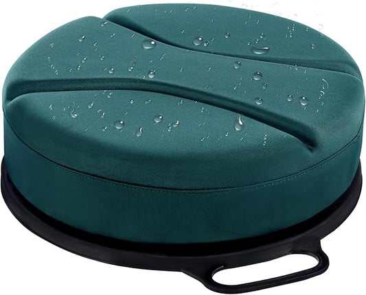 5 Gallon Bucket Seat with 3" Thick Seat Foam Cushion, 360°Swivel Bucket Lid Seat, Waterproof & Silent Bucket Seats for Dove Duck Hunting, Ice Fishing, Baseball, Camping