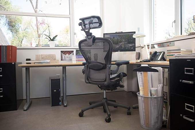 Engineered Now The Original Headrest for The Herman Miller Aeron Chair (H4 for Classic, Carbon)