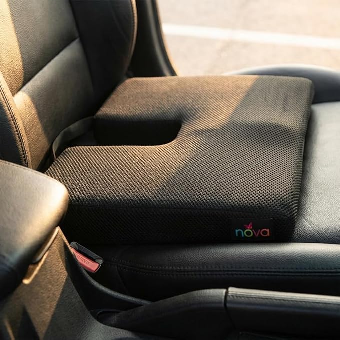 NOVA Medical Products Coccyx Gel Foam Car & Seat Cushion, Black