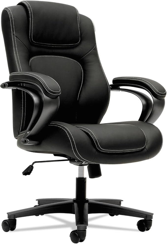 basyx by HON Managerial Office Chair- High-Back Computer Desk Chair with Loop Arms , Black (VL402)