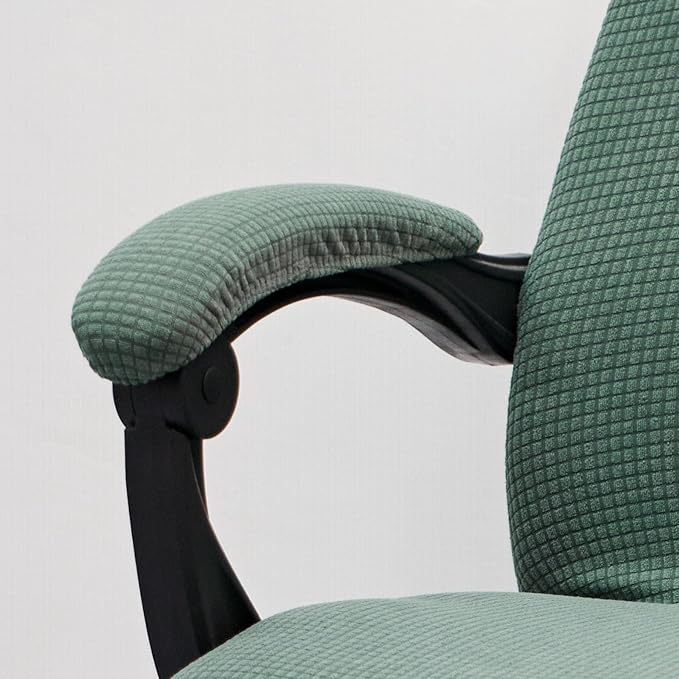Melaluxe Stretch Office Chair Armrest Covers, Arm Rest Slipcovers (Matcha)