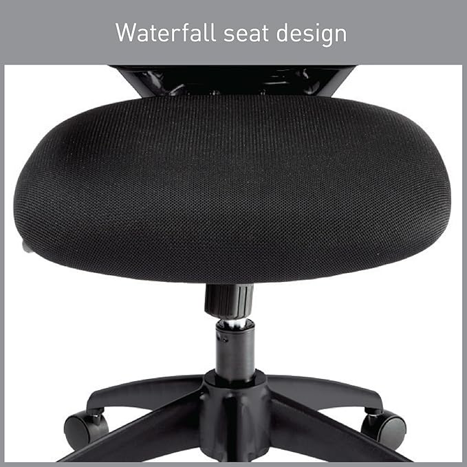 Realspace® Calusa Mesh Mid-Back Chair, Black