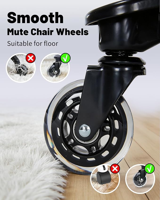 800LBS Big and Tall Office Chair with Foot Rest, Heavy Duty Executive Reclining Chair for Heavy People, Extra Wide Seat and Mobile Lumbar,High Back Large Computer Desk Chair for Home Office