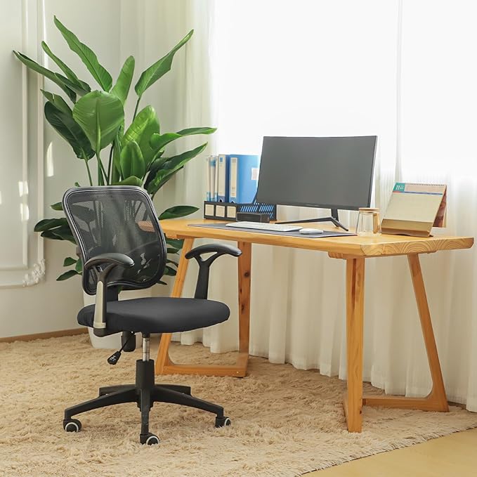 FORCHEER Office Chair Seat Covers Spandex Strech Computer Desk Chair Seat Cushion Slipcovers - Black