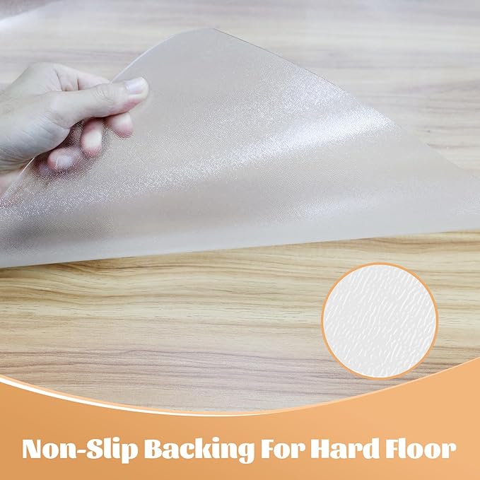 KMAT Office Chair Mat,Easy Glide Hard Wood Tile Floor Mats, Clear Desk Chair Mat for Home Office Rolling Chair,Heavy Duty Floor Protector -Anti-Slip-35 x55 Rectangular