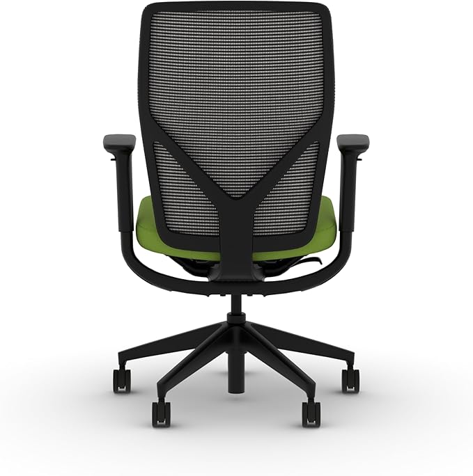 HON Flexion Mesh Office Chair, Height Adjustable Arms, Conference Room Chairs with Lumbar Support, Black Mesh, Black Frame, Pear