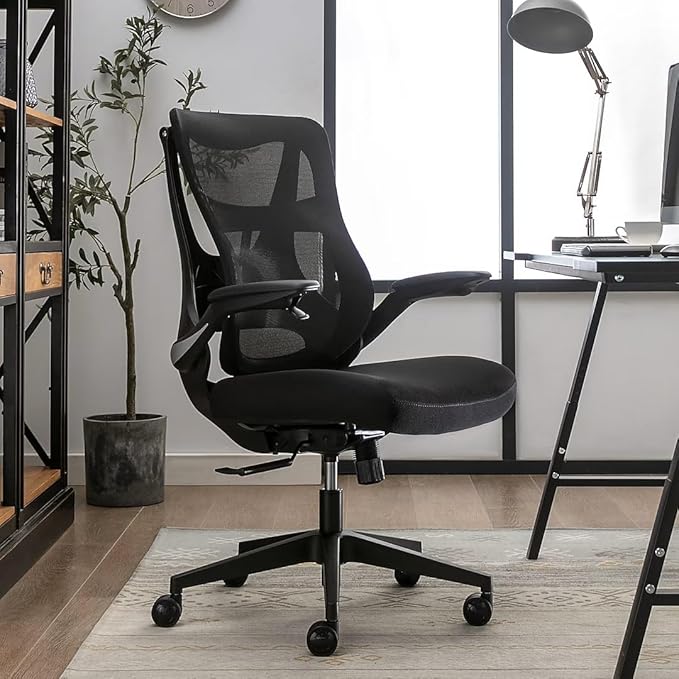 Living Style Beauty Rest ErgoMax Ergonomic Mesh Swivel Task Chair, Black