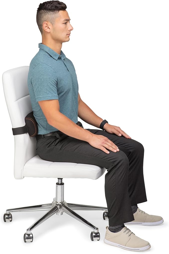OPTP The Original McKenzie Signature SuperRoll Lumbar Support - Premium Material Low Back Lumbar Support for Office Chair and Car Seats – Firm Support Lumbar Roll